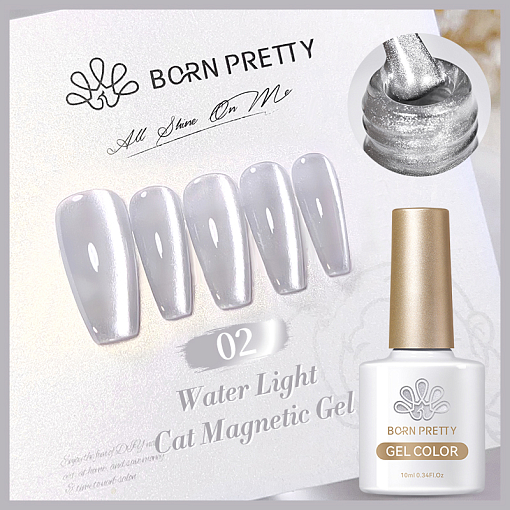 Born Pretty, Water Light Cat Magnetic Gel- магнитный гель-лак кошачий глаз WL-02, 10 мл