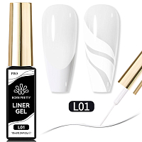 Born Pretty, Pure Color Liner Gel - гель-лак с тонкой кистью для дизайна ногтей L01, 10 мл