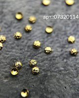 Artex, декор металлический полусферы круглые полые шлифованные (золото 1 мм)