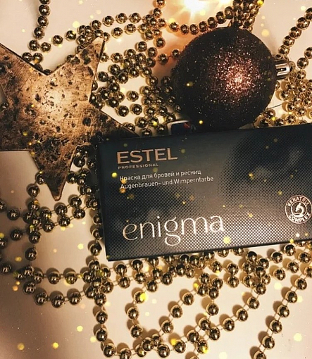 Estel, Enigma - краска для бровей и ресниц с проявителем (1 черный), 2*20 мл