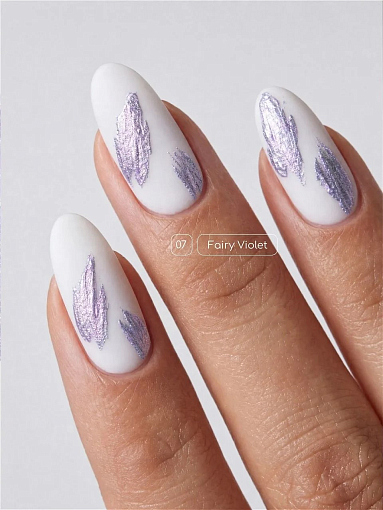 Irisk, Texture - краска гелевая текстурная для дизайна ногтей №07 (Fairy Violet), 5 мл