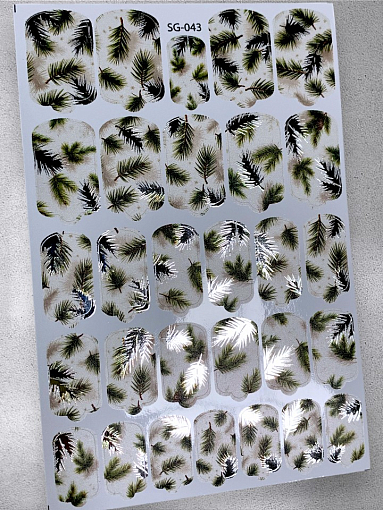 Anna Tkacheva, фольгированные наклейки пленки для дизайна ногтей SG-043