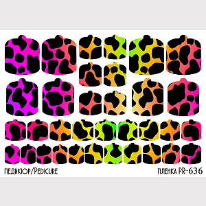 Anna Tkacheva, наклейки пленки для педикюра PR-636
