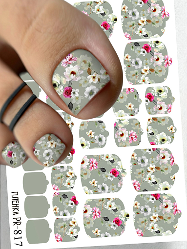 Anna Tkacheva, наклейки пленки для педикюра PR-817