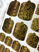 Anna Tkacheva, наклейки пленки для педикюра с фольгой VIP-036