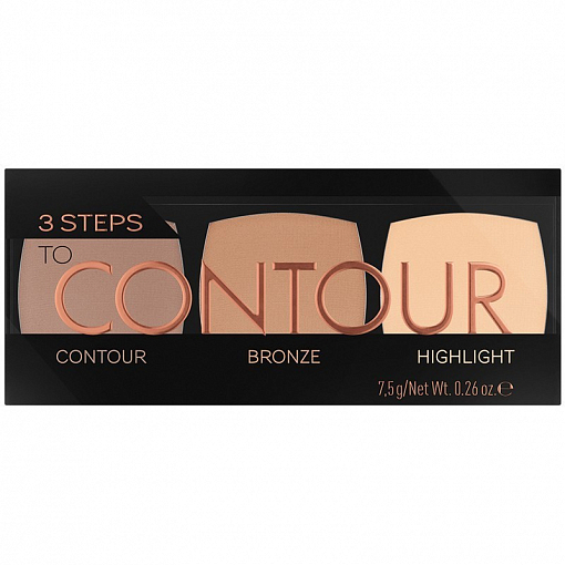 Catrice, 3 steps to contour palette - палетка для макияжа лица (бронзеры и хайлайтер)