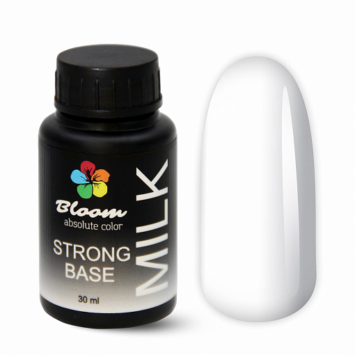 Bloom, Absolute color - жесткая база для гель-лака Strong (молочная), 30 мл