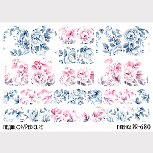 Anna Tkacheva, наклейки пленки для педикюра PR-680