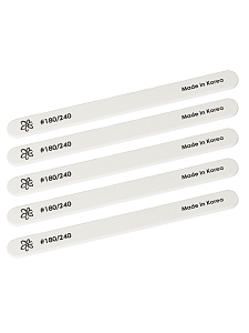Irisk, набор №76 пилка овальная 17.5 см (белая, 180/240) 5 шт