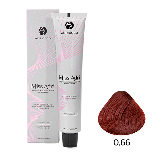 Adricoco, Miss Adri - крем-краска для волос (0.66 красный), 100 мл