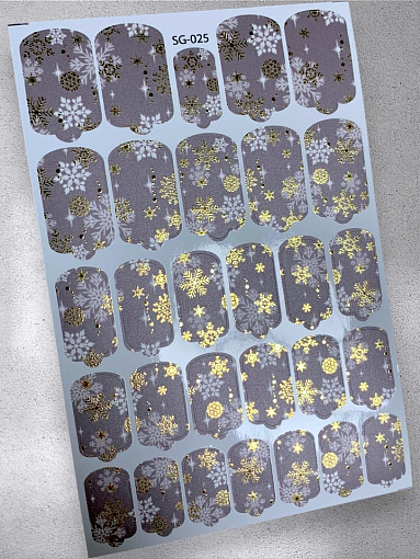 Anna Tkacheva, фольгированные наклейки пленки для дизайна ногтей SG-025