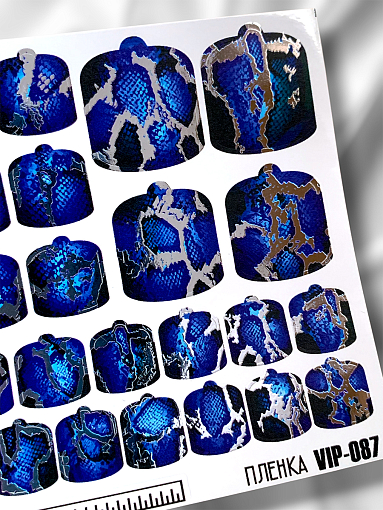 Anna Tkacheva, наклейки пленки для педикюра с фольгой VIP-087