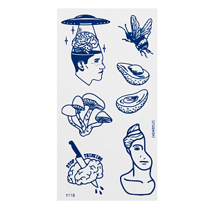 Irisk, INK TATOO - тату реалистичная долговременная для тела (033 Y118)