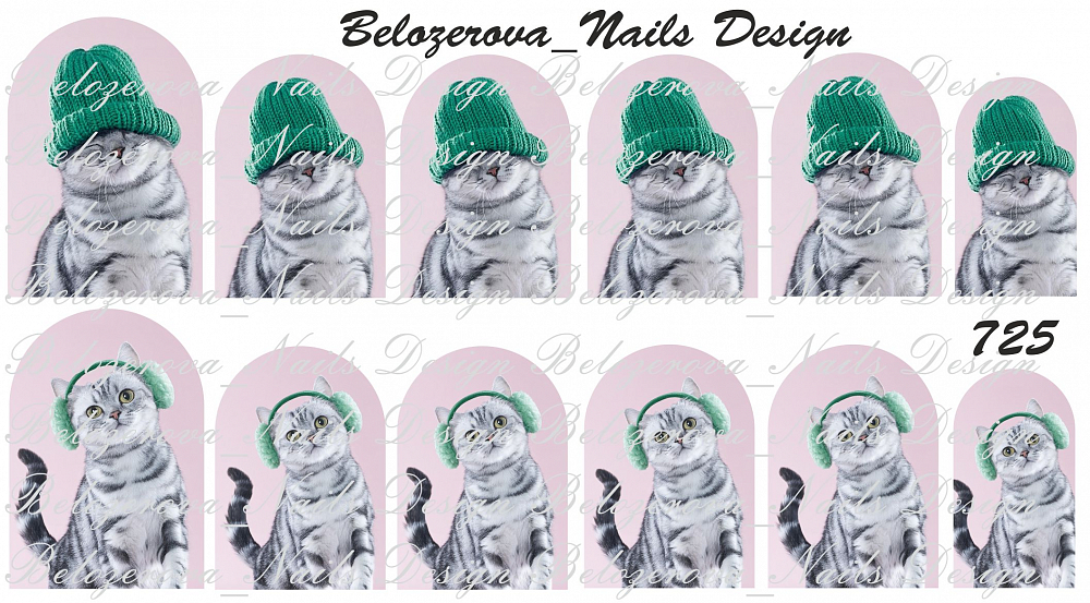Слайдер-дизайн Belozerova Nails Design на прозрачной пленке (725)