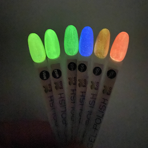 E.Co Nails, гель-лак светящийся в темноте Macaron (№04), 10мл