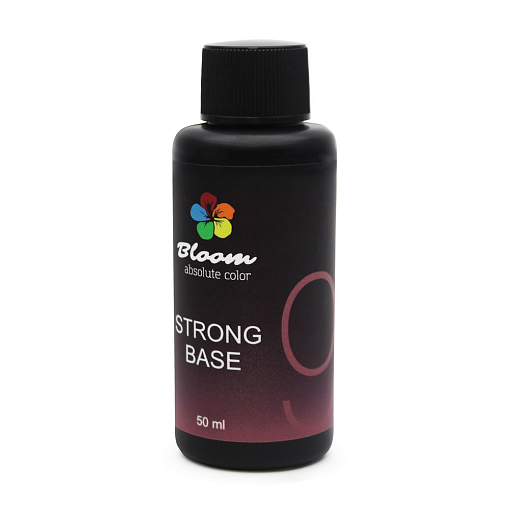Bloom, Absolute color - жесткая база для гель-лака Strong №09 (темная роза), 50 мл