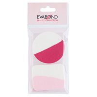 Evabond, cпонжи для макияжа двухцветные, 2 шт