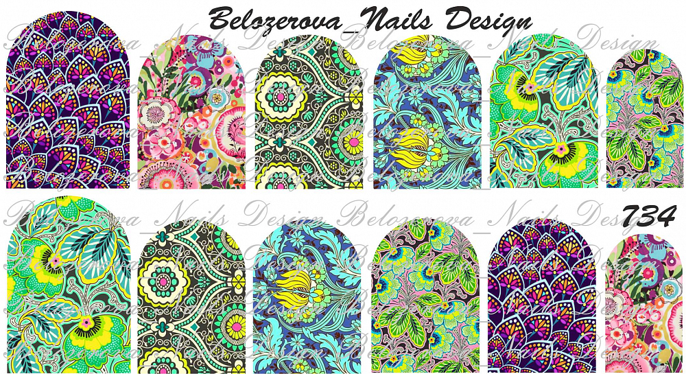 Слайдер-дизайн Belozerova Nails Design на прозрачной пленке (734)