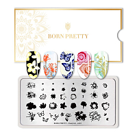 Born Pretty, пластина для стемпинга 12*6 см (Over Print BP-L001)