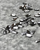 Artex, декор металлический полусферы прямоугольные граненные шлифованные (черное серебро 1,5х3 мм)