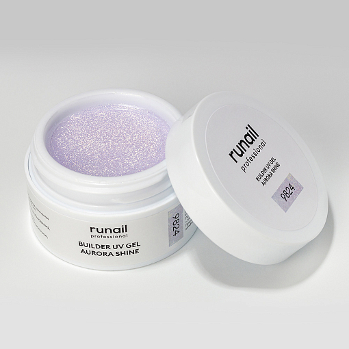 RuNail, набор №59 моделирующий УФ-гель c шиммером AURORA SHINE (3 оттенка по 15 гр)