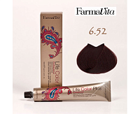 FarmaVita, Life Color Plus - крем-краска для волос (6.52 темный блондин шоколадный (красное дерево))