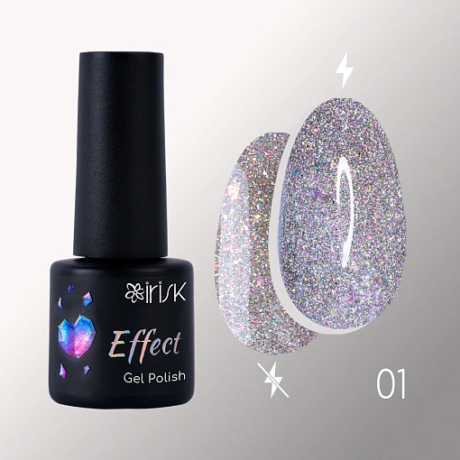Irisk, Effect Gel Polish Reflective - светоотражающий гель-лак с эффектом №01, 5 мл