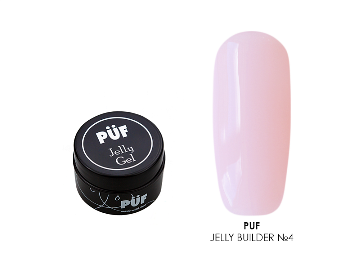 Puf, Jelly Builder - гель-желе №4 (milk pink), 15 мл