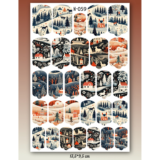 Anna Tkacheva, наклейки пленки для дизайна ногтей N-059