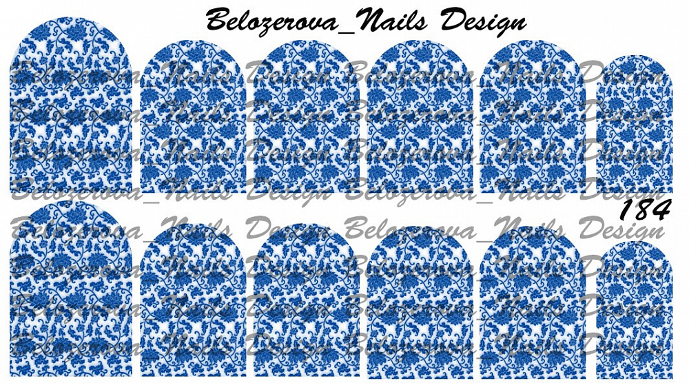 Слайдер-дизайн Belozerova Nails Design на белой пленке (184)