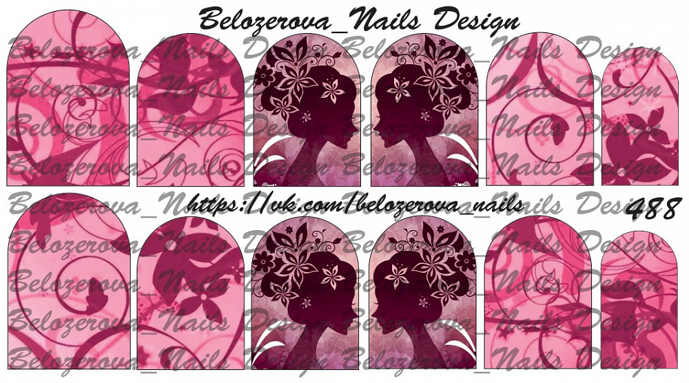 Слайдер-дизайн Belozerova Nails Design на прозрачной пленке (488)