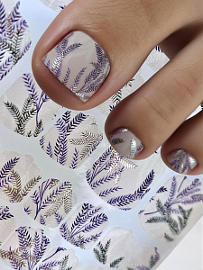 Anna Tkacheva, наклейки пленки для педикюра с фольгой VIP-073