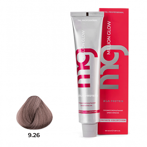 TNL, Million glow Silk protein - крем-краска для волос (9.26 очень светлый блонд розовый), 100 мл