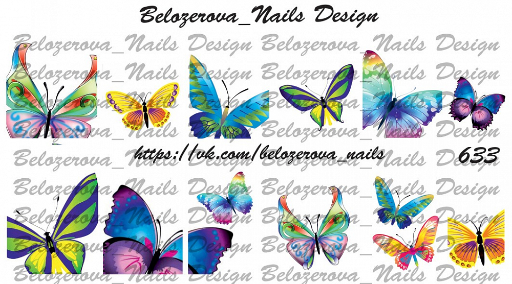 Слайдер-дизайн Belozerova Nails Design на прозрачной пленке (633)
