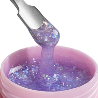 Adricoco, набор №92 гель для наращивания камуфлирующий с глиттером Chic Gel (5 оттенков по 15 мл)