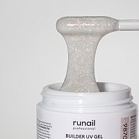 Runail, BUILDER UV GEL MILK DIAMOND - моделирующий УФ-гель светоотражающий №9870, 15 гр