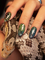 Набор пластина 6х6 см (надписи, слова), слайдеры 6,5х9 см (змея, рептилия, животный принт)