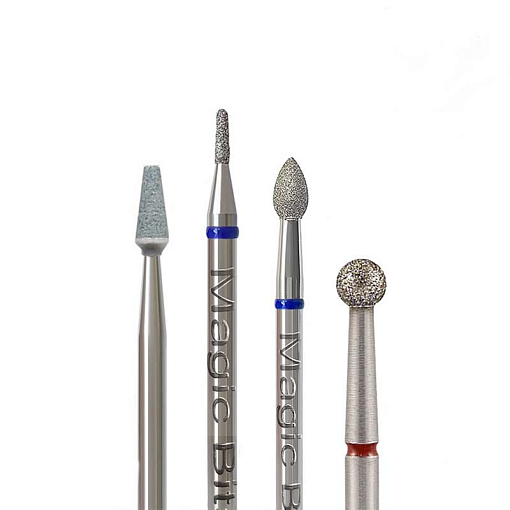 Magic Bits, набор №2M "Для тонкой и сухой кутикулы" (4 фрезы, арт.В2Опт) Magic Bits, набор №2M "Для тонкой и сухой кутикулы" (4 фрезы, арт.В2Опт)