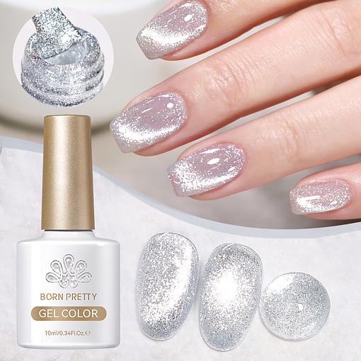 Born Pretty, Shimmer Reflective Cat - магнитный гель-лак светоотражающий SR01, 10 мл