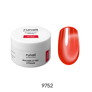 RuNail, BUILDER UV GEL VITRAGE - моделирующий УФ-гель витражный №9752, 15 гр