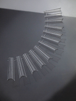 Обратные многоразовые формы для наращивания ногтей "Арочный квадрат" (40610), 120 шт