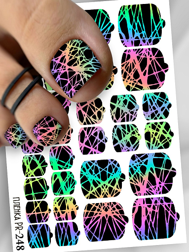 Anna Tkacheva, наклейки пленки для педикюра PR-248
