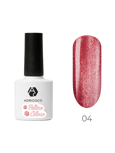 Adricoco, Feline Glow - гель-лак "корейская кошка" №04 (огненная планета), 8 мл