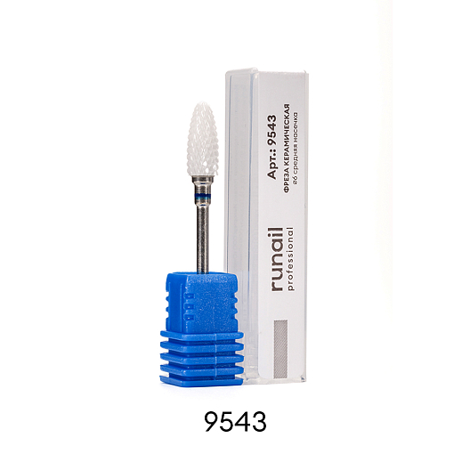 RuNail, фреза керамическая кукуруза №9543 (средняя насечка, d6мм)