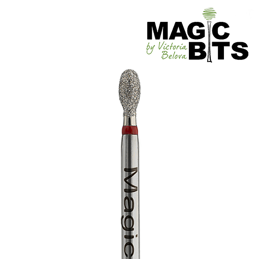Magic Bits, набор алмазная фреза олива (2.9 мм, мягкая), 2 шт