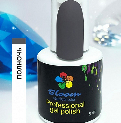 

Bloom, гель-лак (Полночь), 8мл, Черный и серый