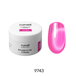 RuNail, BUILDER UV GEL VITRAGE - моделирующий УФ-гель витражный №9743, 15 гр