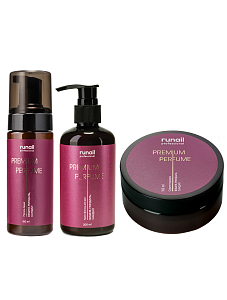 Runail, набор №105 парфюмированная мульти-пенка, крем-финиш и суфле-парафин для рук и тела