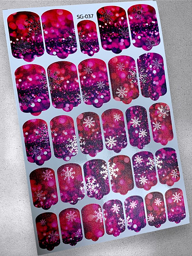 Anna Tkacheva, фольгированные наклейки пленки для дизайна ногтей SG-037