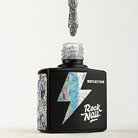 RockNail, неоновый светоотражающий гель-лак с глиттером Reflection №930, 10 мл